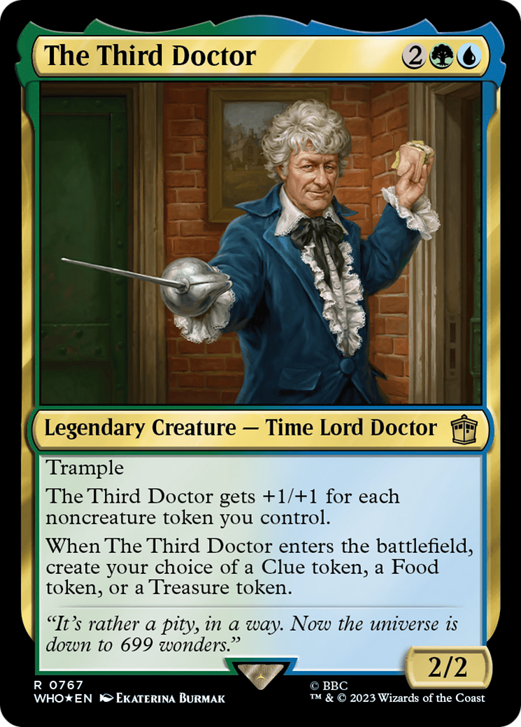 Image of The Third Doctor (Surge Foil) (WHO-767) - Doctor Who Foil