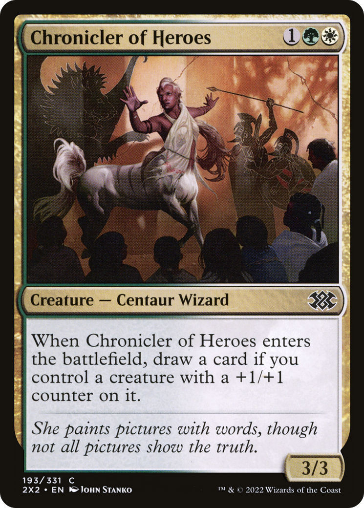 Image of Chronicler of Heroes (2X2-193) - Double Masters 2022 Foil