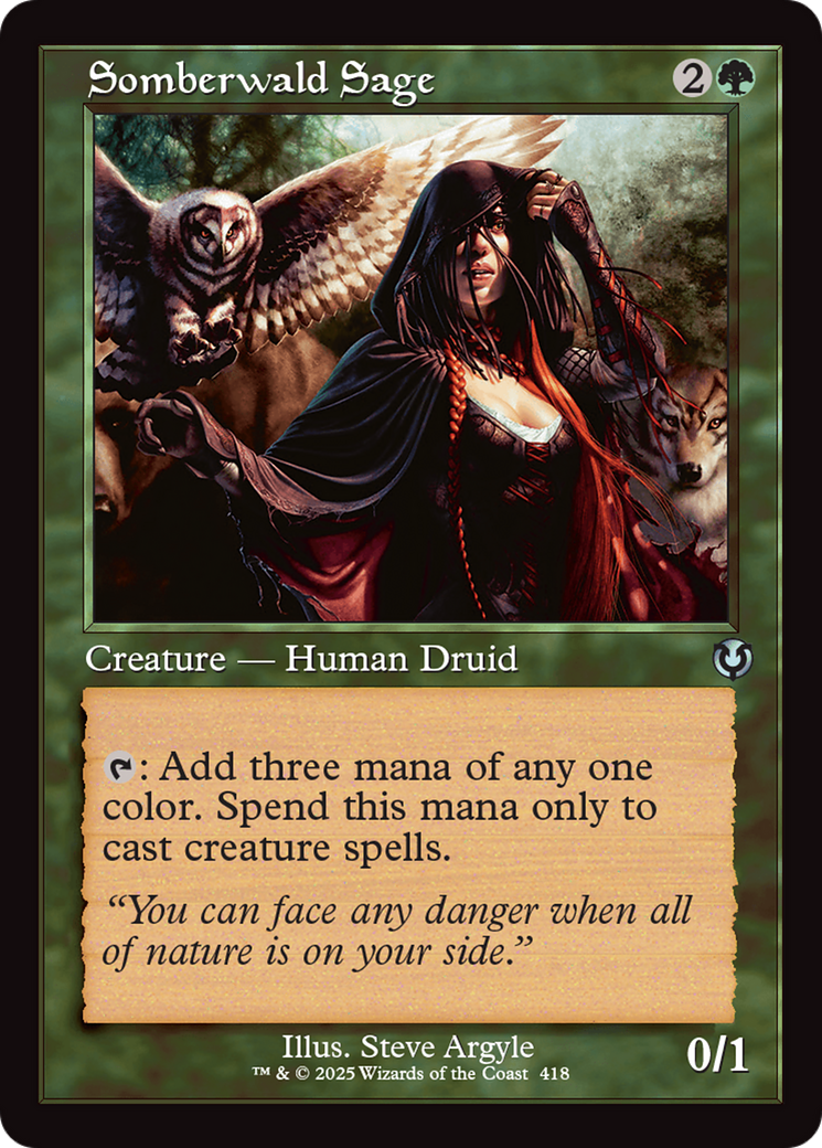 Image of Somberwald Sage (Retro Frame) (INR-418) - Innistrad Remastered Foil
