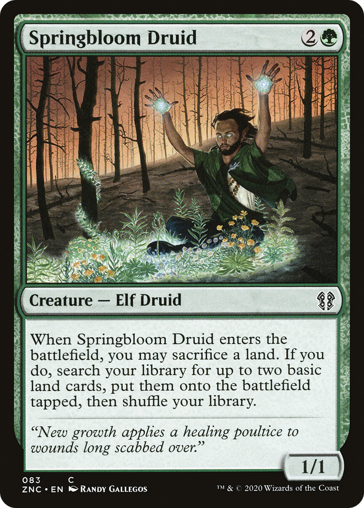 Image of Springbloom Druid (ZNC-083) - Zendikar Rising Commander