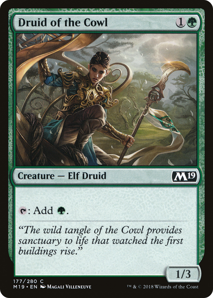 Image of Druid of the Cowl (M19-177) - Core Set 2019 Foil