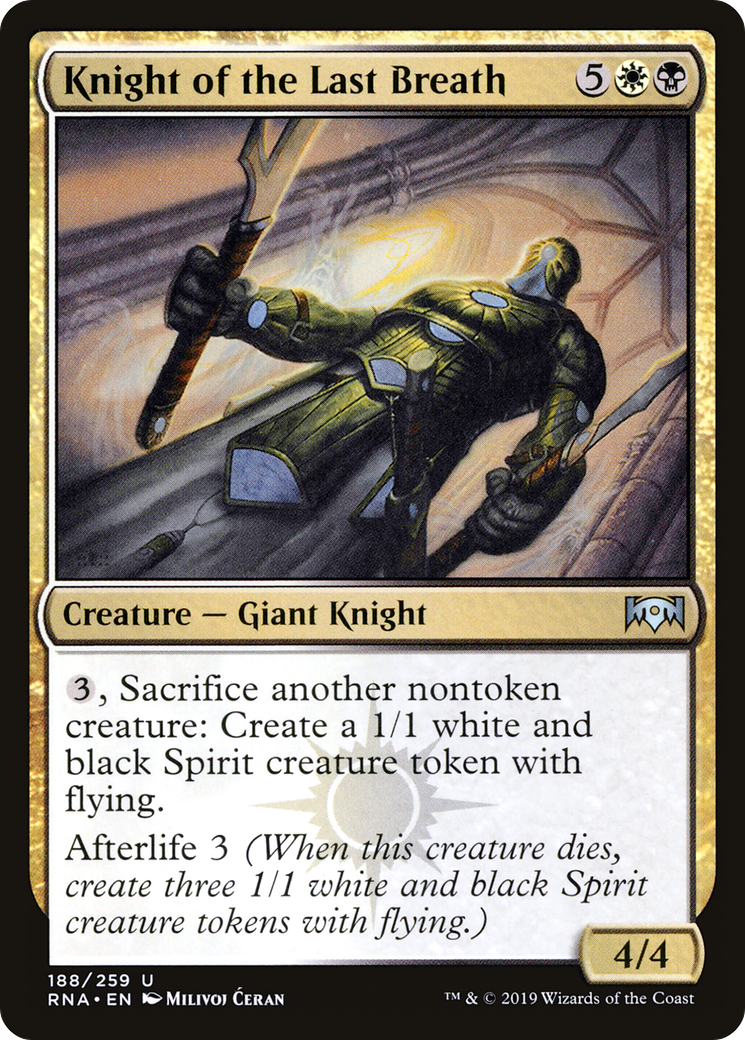 Image of Knight of the Last Breath (RNA-188) - Ravnica Allegiance
