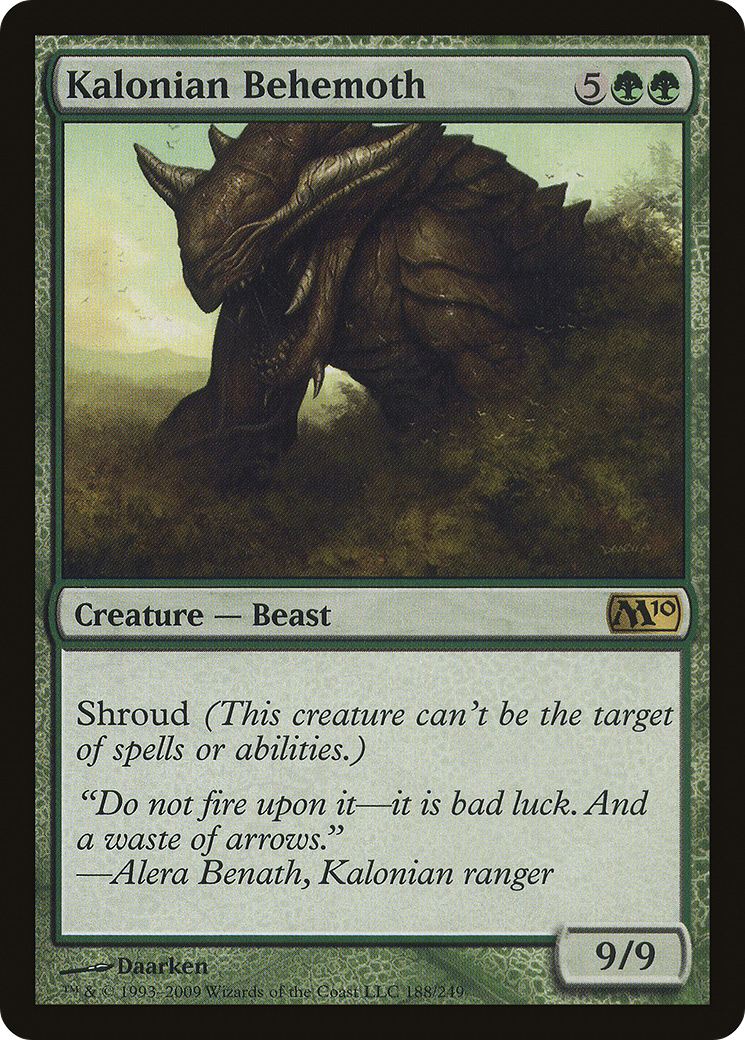 Image of Kalonian Behemoth (M10-188) - Magic 2010 Foil