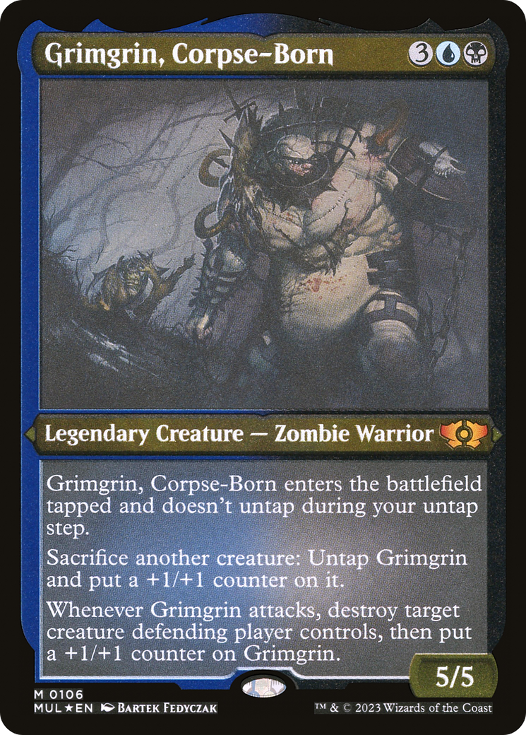 Image of Grimgrin, Corpse-Born (Foil Etched) (MUL-106) - Multiverse Legends Foil