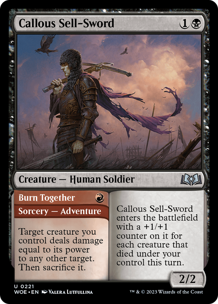Image of Callous Sell-Sword (WOE-221) - Wilds of Eldraine