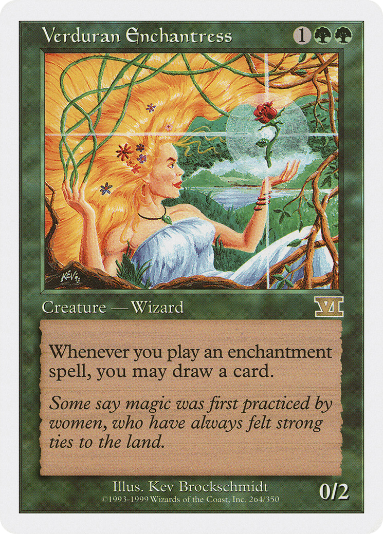 Image of Verduran Enchantress (6ED-264) - Classic Sixth Edition