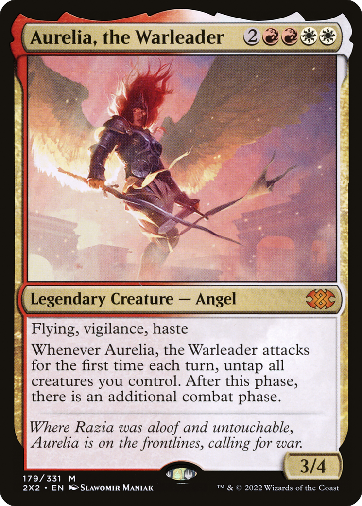 Image of Aurelia, the Warleader (2X2-179) - Double Masters 2022 Foil