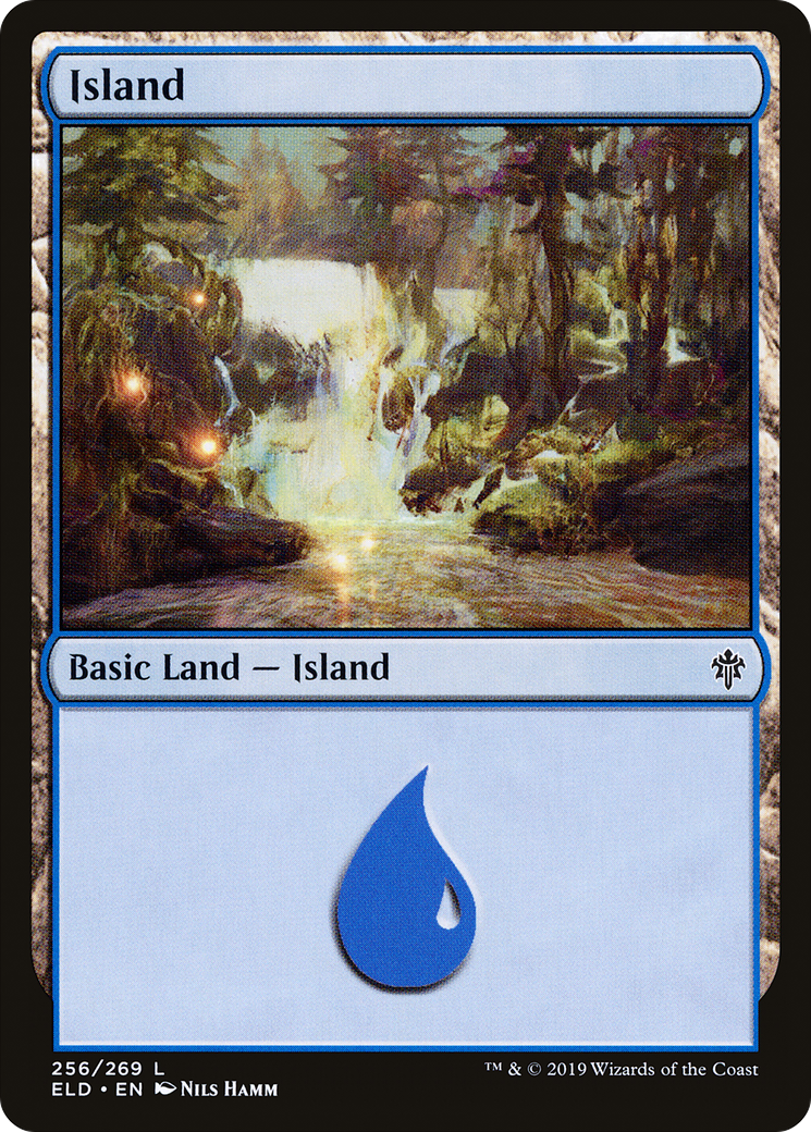 Image of Island (256) (ELD-256) - Throne of Eldraine Foil