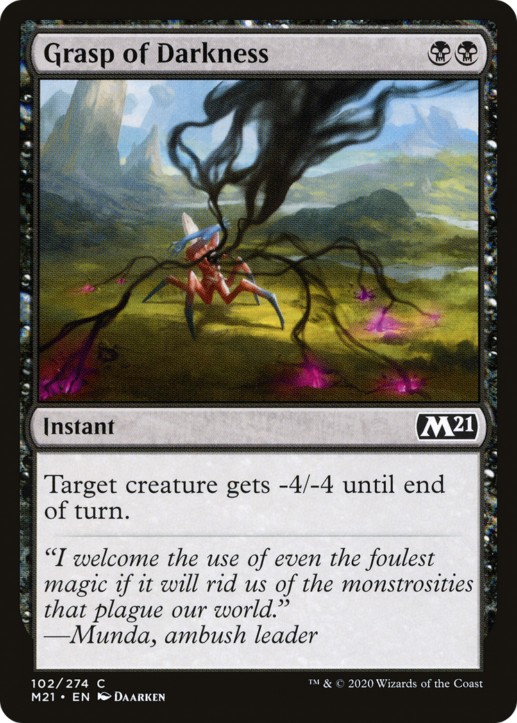 Image of Grasp of Darkness (M21-102) - Core Set 2021 Foil