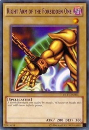 Image of Right Arm of the Forbidden One (Purple) (DL11-EN004) - Duelist League Promo Unlimited