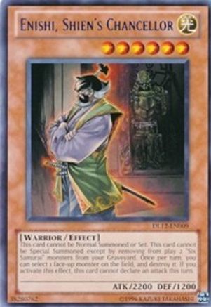 Image of Enishi, Shien's Chancellor (Red) (DL12-EN009) - Duelist League Promo Unlimited