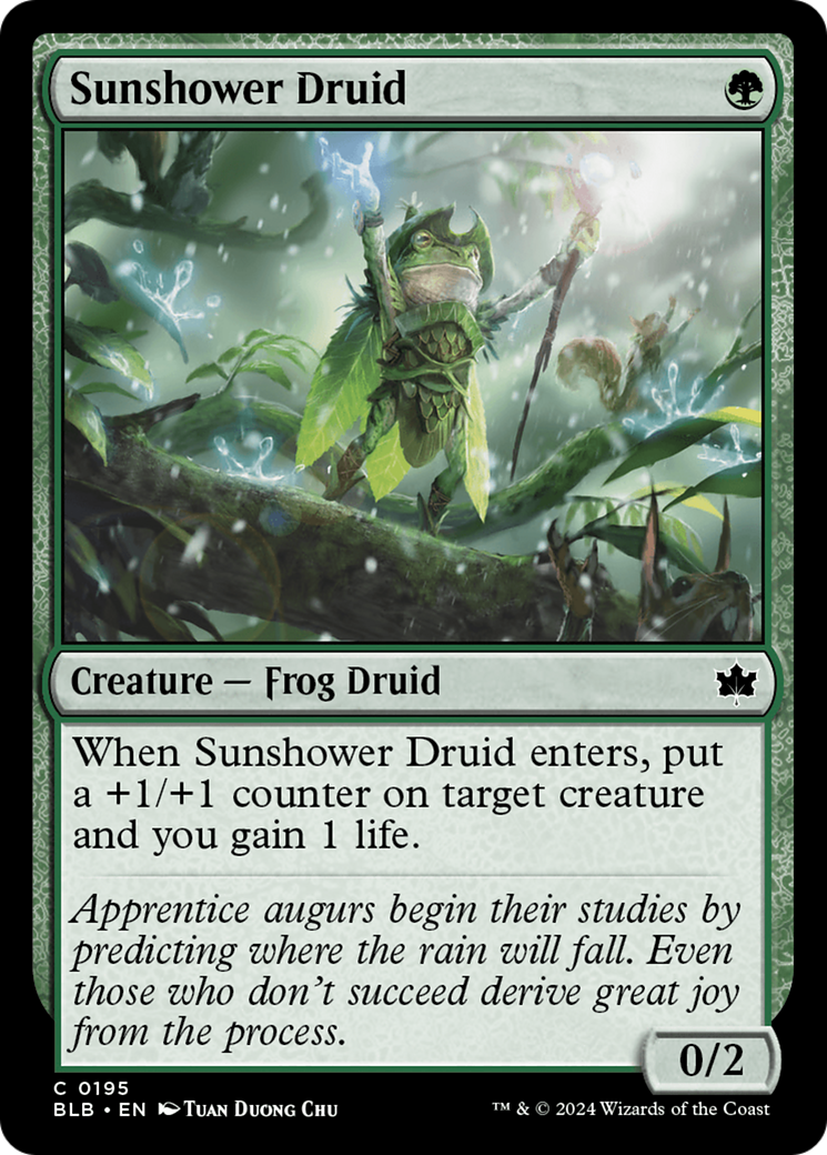 Image of Sunshower Druid (BLB-195) - Bloomburrow