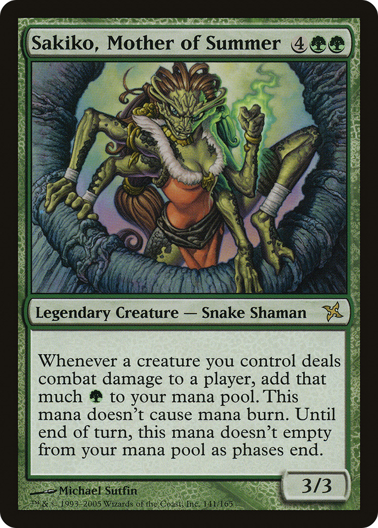 Image of Sakiko, Mother of Summer (BOK-141) - Betrayers of Kamigawa Foil
