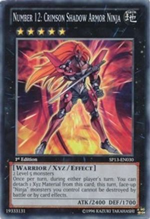 Image of Number 12: Crimson Shadow Armor Ninja (SP13-EN030) - Star Pack 2013 1st Edition