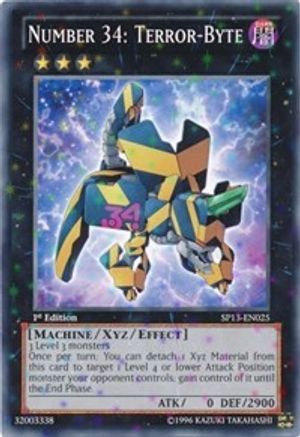 Image of Number 34: Terror-Byte (Starfoil) (SP13-EN025) - Star Pack 2013 Unlimited