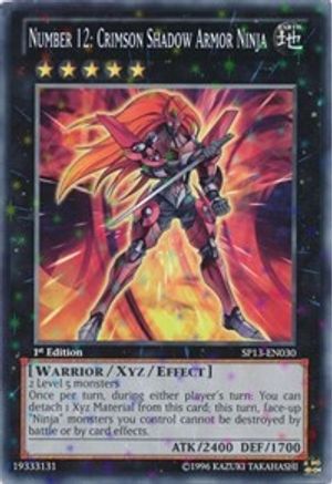 Image of Number 12: Crimson Shadow Armor Ninja (Starfoil) (SP13-EN030) - Star Pack 2013 1st Edition