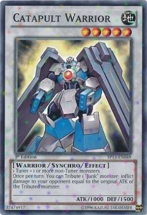 Image of Catapult Warrior (Starfoil) (SP13-EN049) - Star Pack 2013 1st Edition