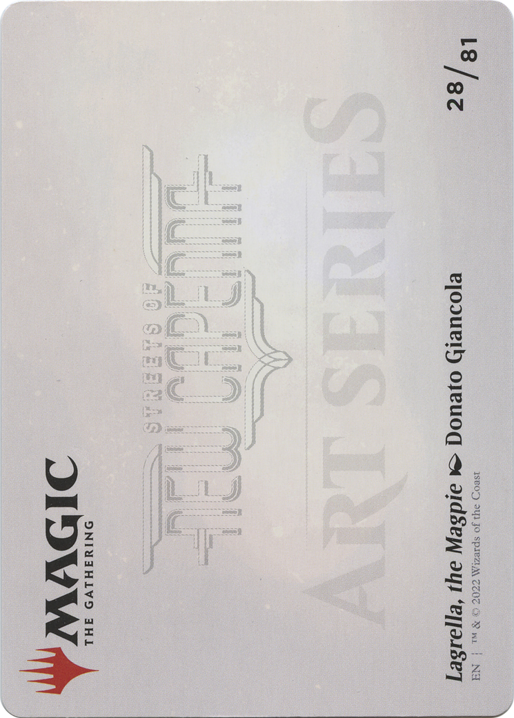Image of Lagrella, the Magpie // Lagrella, the Magpie (ASNC-028) - New Capenna Art Series (Borderless) Foil