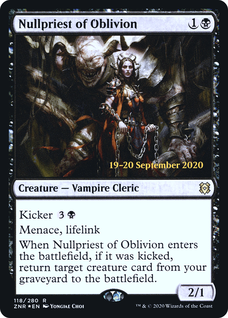 Image of Nullpriest of Oblivion (PRE-118S) - Zendikar Rising Promos Foil