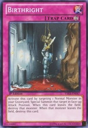 Image of Birthright (YSKR-EN047) - Starter Deck: Kaiba Reloaded 1st Edition