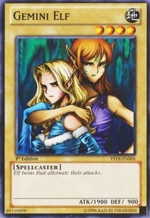 Image of Gemini Elf (YSYR-EN006) - Starter Deck: Yugi Reloaded 1st Edition