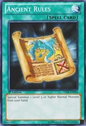 Image of Ancient Rules (YSYR-EN034) - Starter Deck: Yugi Reloaded Unlimited
