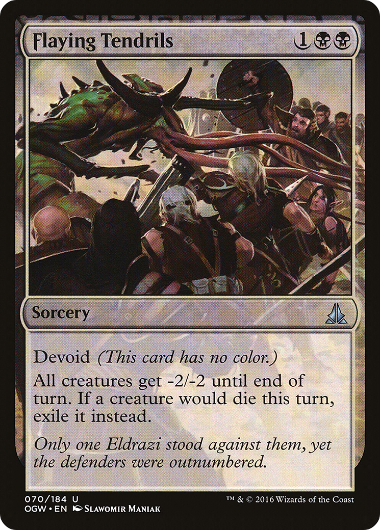 Image of Flaying Tendrils (OGW-070) - Oath of the Gatewatch: (devoid) Foil