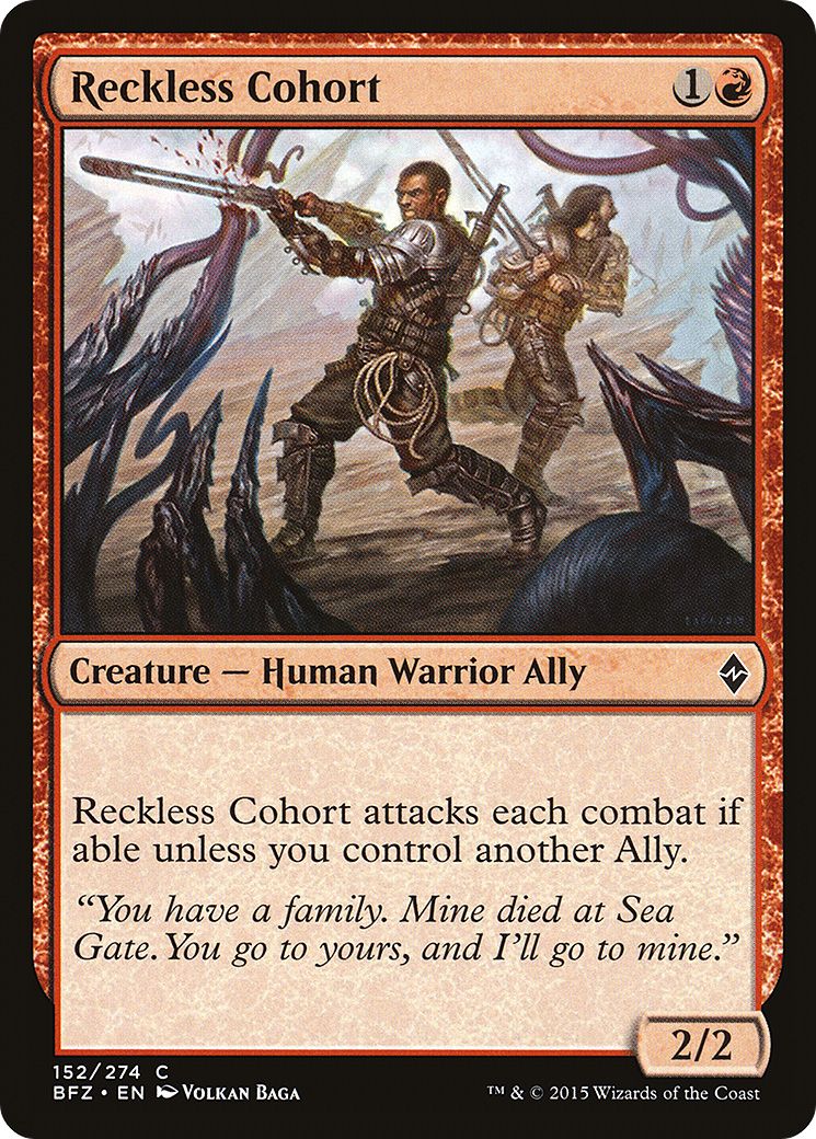 Image of Reckless Cohort (BFZ-152) - Battle for Zendikar Foil