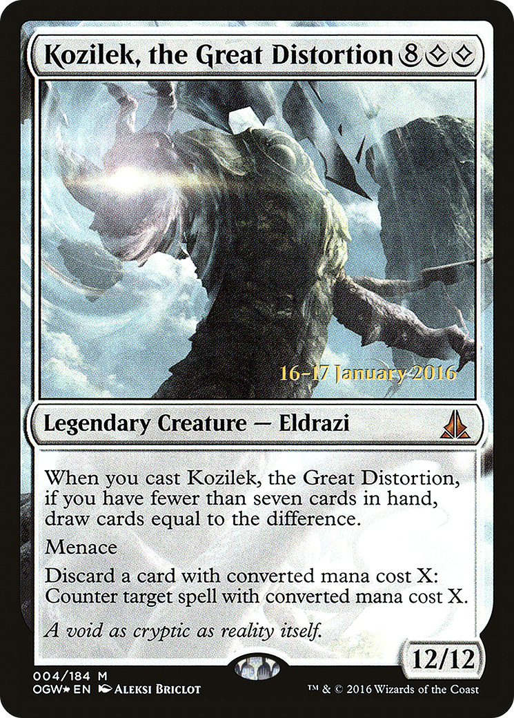 Image of Kozilek, the Great Distortion (PRE-004) - Oath of the Gatewatch Promos Foil