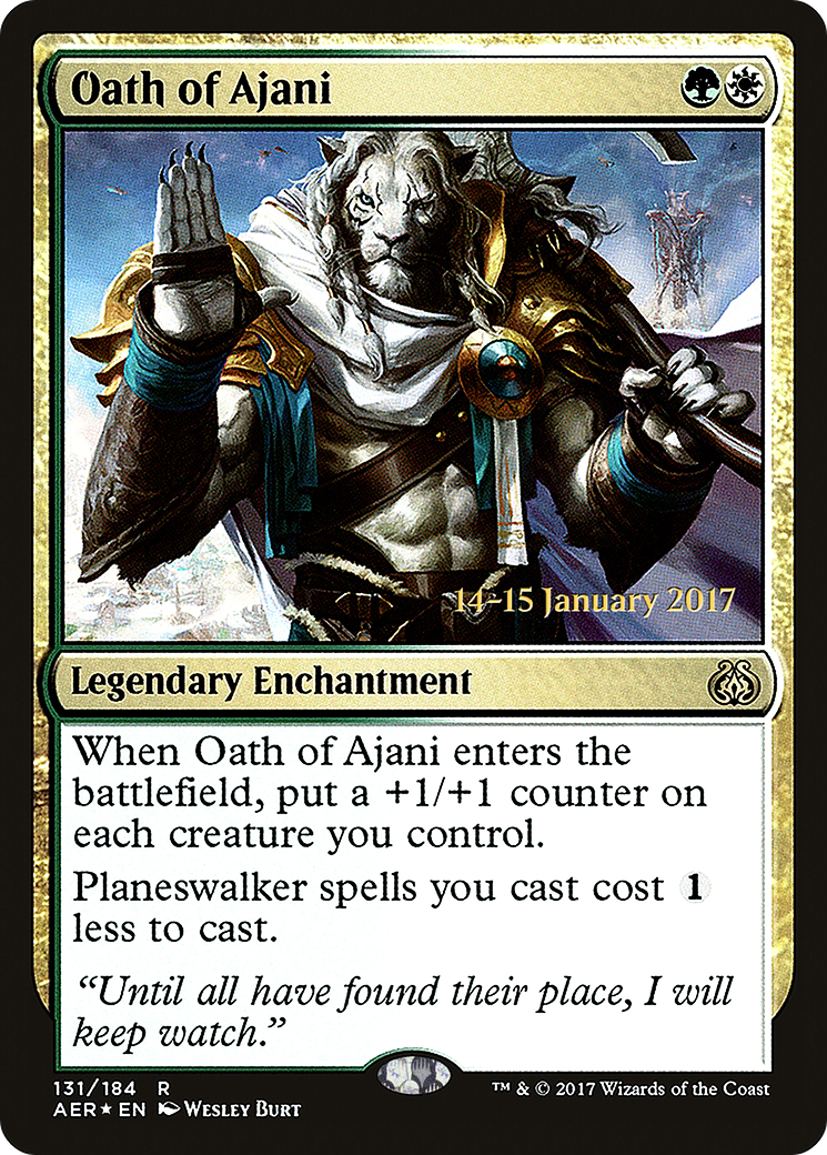 Image of Oath of Ajani (PRE-131) - Aether Revolt Promos Foil