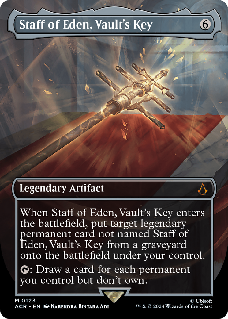 Image of Staff of Eden, Vault's Key (Borderless) (ACR-123) - Assassin's Creed (Borderless) Foil