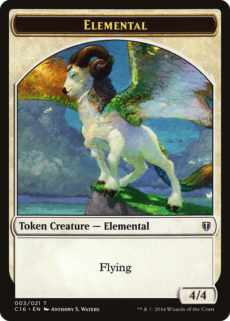 Image of Elemental // Soldier Double-Sided Token (C16-003) - Commander 2016 Tokens