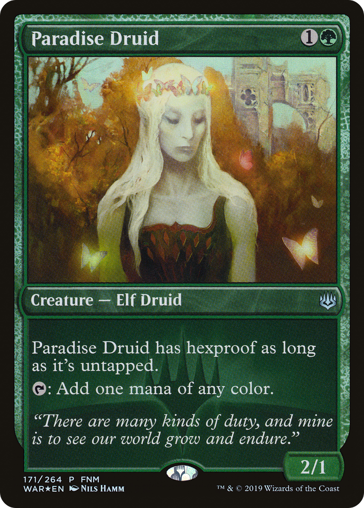 Image of Paradise Druid (FNM-171) - War of the Spark Promos Foil