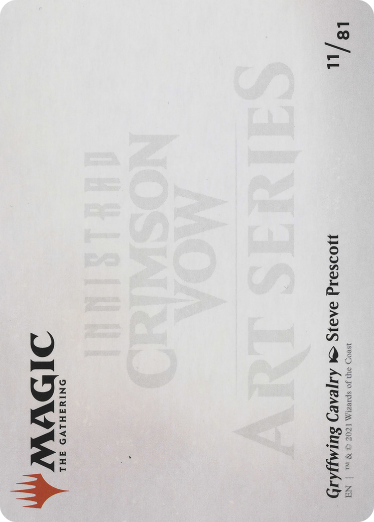Image of Gryffwing Cavalry // Gryffwing Cavalry (AVOW-011) - Crimson Vow Art Series (Borderless) Foil