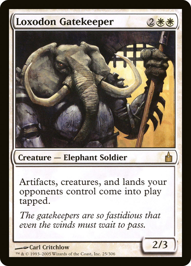 Image of Loxodon Gatekeeper (RAV-025) - Ravnica: City of Guilds Foil