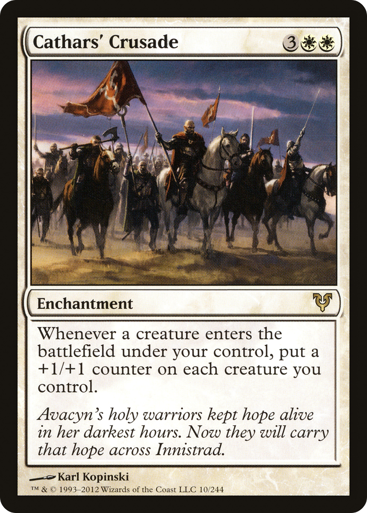 Image of Cathars' Crusade (AVR-010) - Avacyn Restored Foil