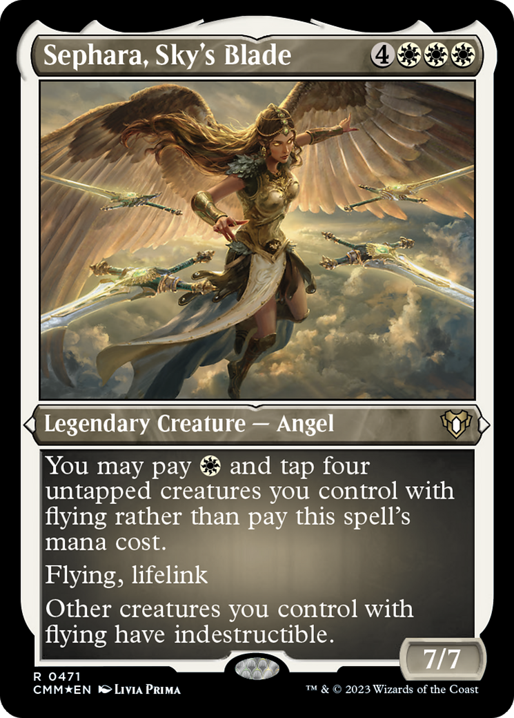 Image of Sephara, Sky's Blade (CMM-471) - Commander Masters Etched Foil