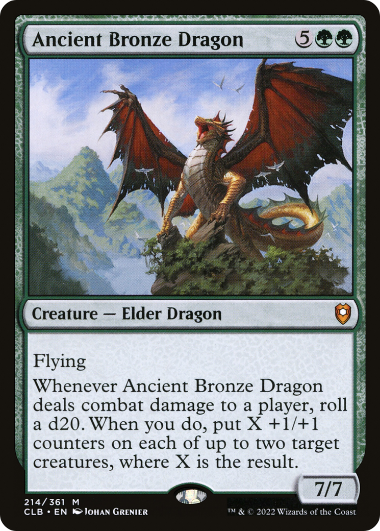 Image of Ancient Bronze Dragon (CLB-214) - Commander Legends: Battle for Baldur's Gate Foil