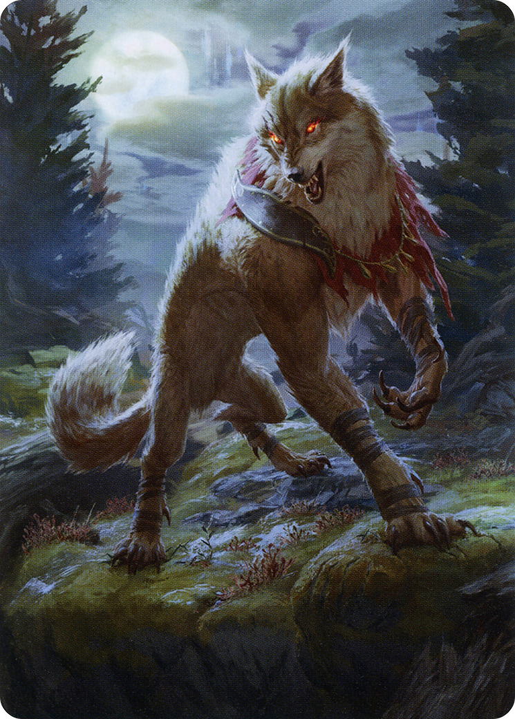 Image of Arlinn, the Moon's Fury // Arlinn, the Moon's Fury (AMID-002) - Midnight Hunt Art Series (Borderless) Foil