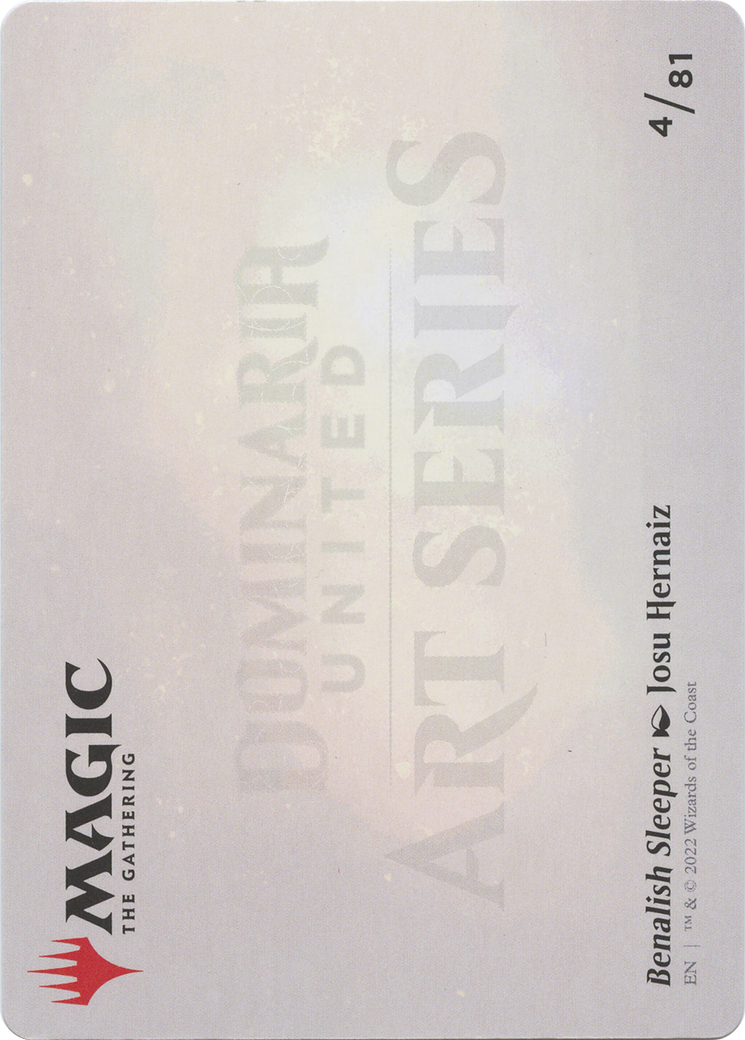 Image of Benalish Sleeper // Benalish Sleeper (ADMU-004) - Dominaria United Art Series (Borderless) Foil