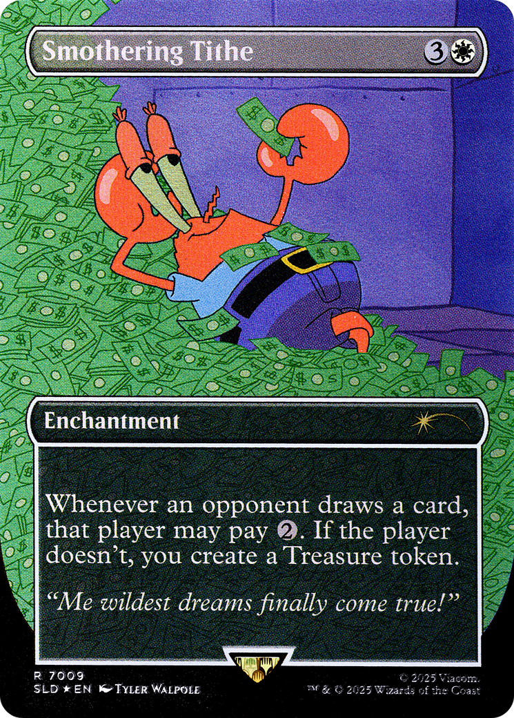 Image of Smothering Tithe (SLD-7009) - Secret Lair Drop (Borderless) Foil