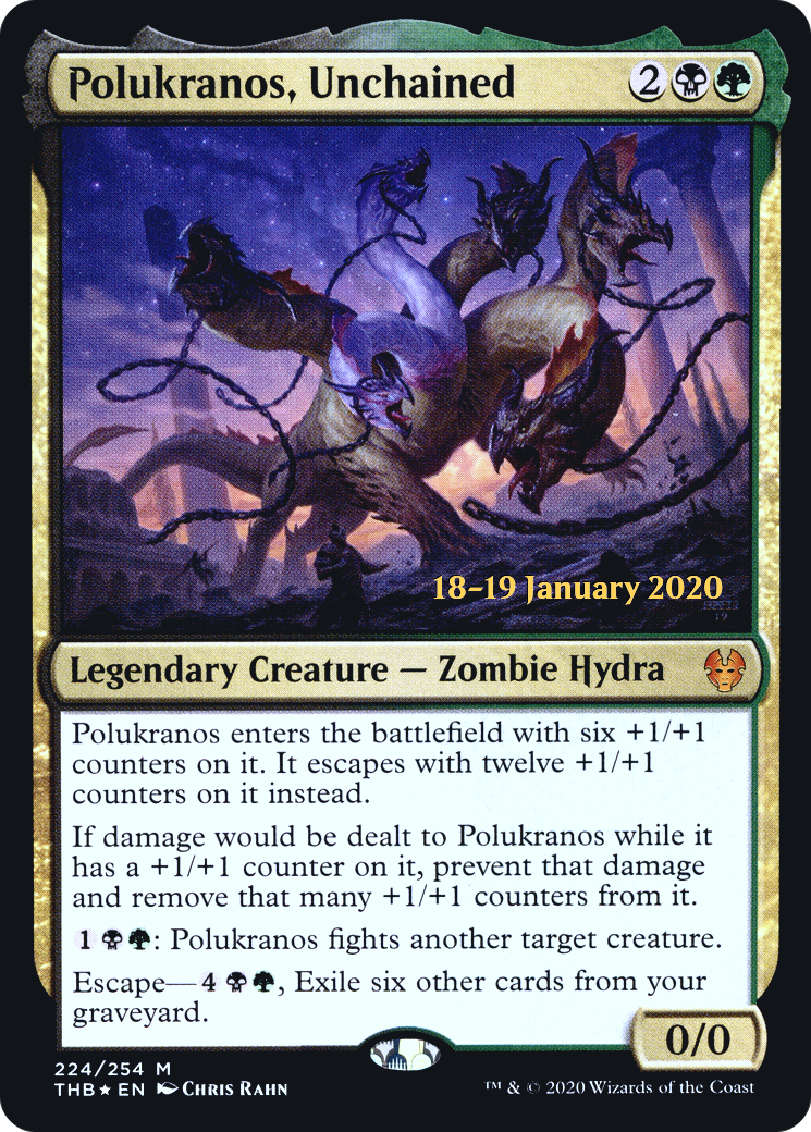 Image of Polukranos, Unchained (PRE-224) - Theros Beyond Death Promos Foil