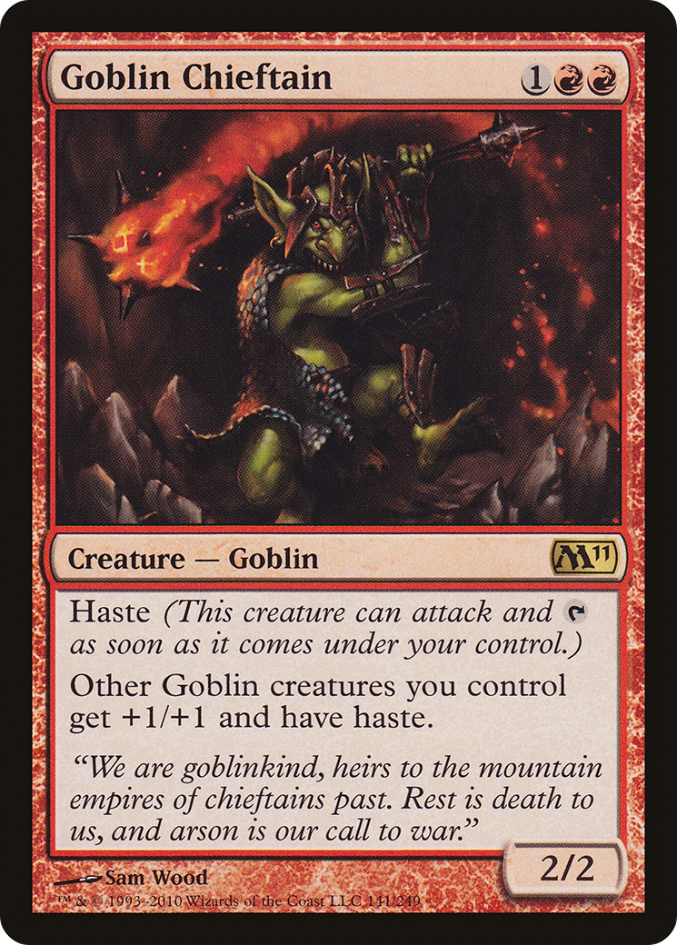 Image of Goblin Chieftain (M11-141) - Magic 2011