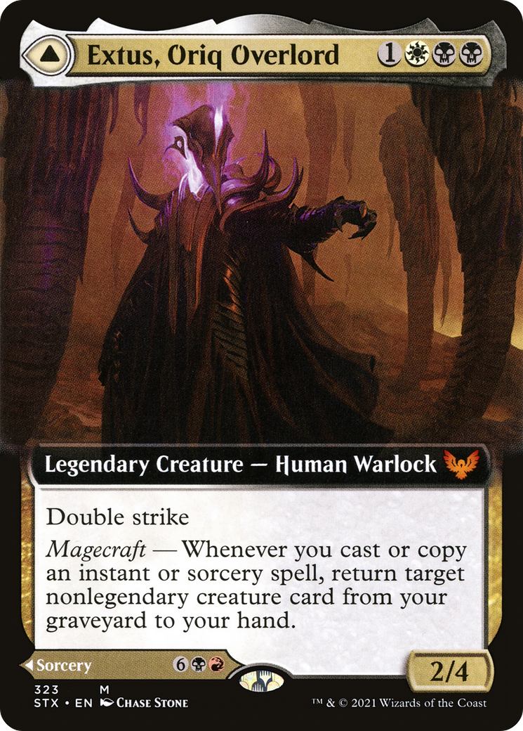 Image of Extus, Oriq Overlord (Extended Art) (STX-323) - Strixhaven: School of Mages: (Extended Art) Foil