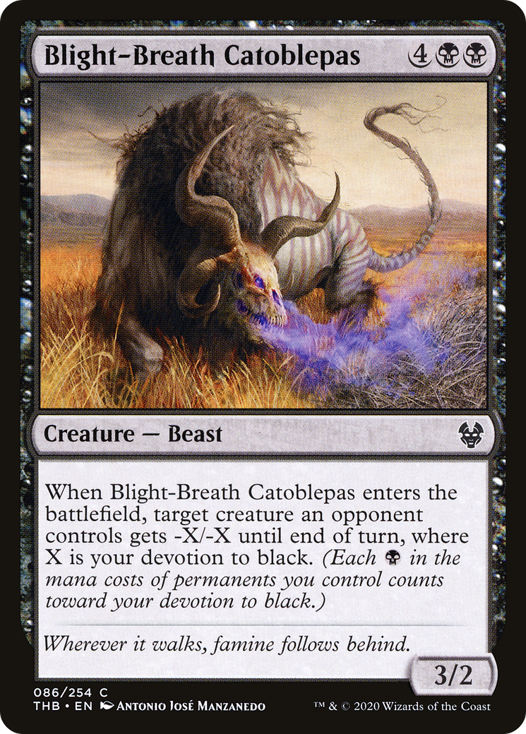 Image of Blight-Breath Catoblepas (THB-086) - Theros Beyond Death