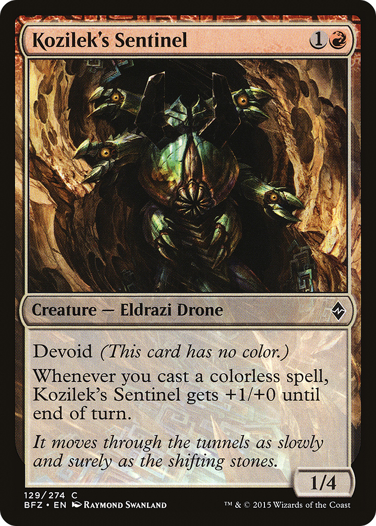 Image of Kozilek's Sentinel (BFZ-129) - Battle for Zendikar: (devoid)