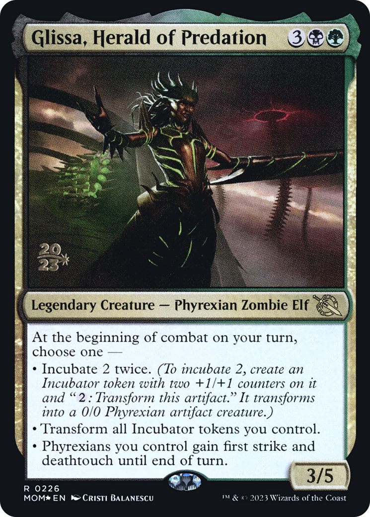 Image of Glissa, Herald of Predation (PRE-226) - March of the Machine Promos Foil