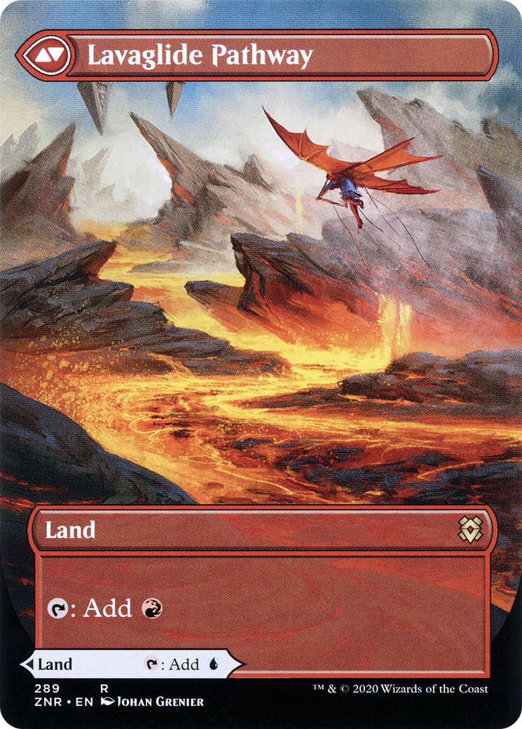 Image of Riverglide Pathway (Borderless) (ZNR-289) - Zendikar Rising: (Showcase) (Borderless) Foil