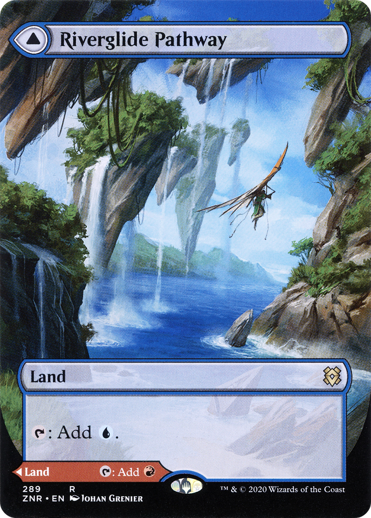 Image of Riverglide Pathway (Borderless) (ZNR-289) - Zendikar Rising: (Showcase) (Borderless)
