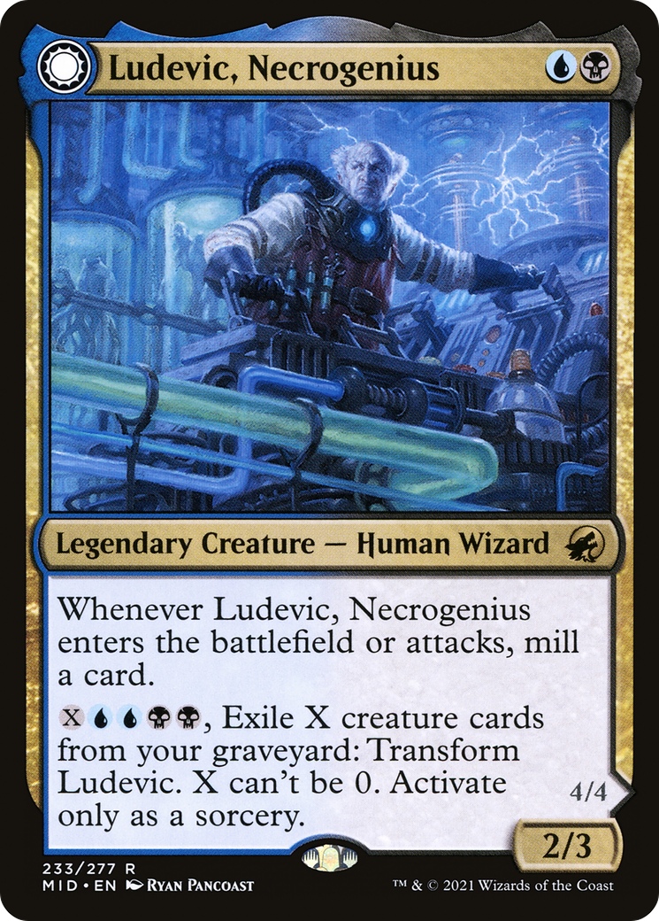 Image of Ludevic, Necrogenius (MID-233) - Innistrad: Midnight Hunt: (Double Faced Transform)